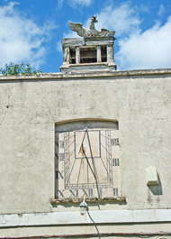 eagle above sundial