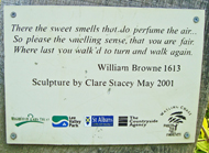 Sign on art work