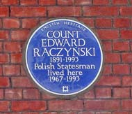 Blue plaque 8 Lennox Gardens